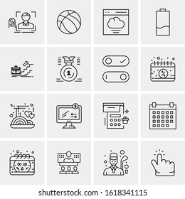 16 Business Universal Icons Vector. Creative Icon Illustration to use in web and Mobile Related project.