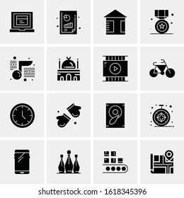 16 Business Universal Icons Vector. Creative Icon Illustration to use in web and Mobile Related project.