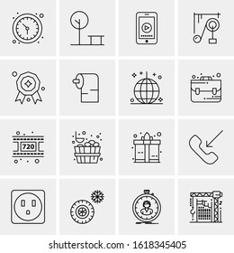 16 Business Universal Icons Vector. Creative Icon Illustration to use in web and Mobile Related project.