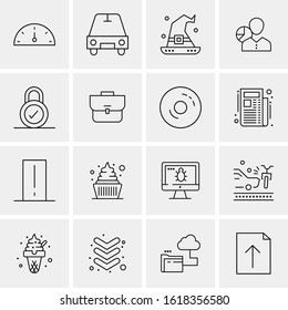 16 Business Universal Icons Vector. Creative Icon Illustration to use in web and Mobile Related project.