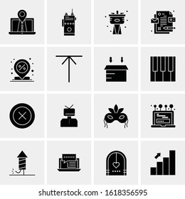 16 Business Universal Icons Vector. Creative Icon Illustration to use in web and Mobile Related project.