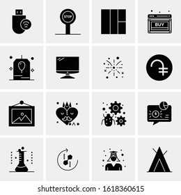 16 Business Universal Icons Vector. Creative Icon Illustration to use in web and Mobile Related project.