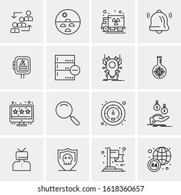 16 Business Universal Icons Vector. Creative Icon Illustration to use in web and Mobile Related project.