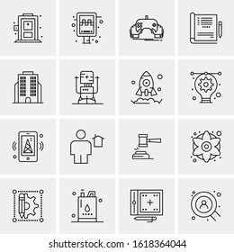 16 Business Universal Icons Vector. Creative Icon Illustration to use in web and Mobile Related project.