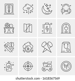16 Business Universal Icons Vector. Creative Icon Illustration to use in web and Mobile Related project.