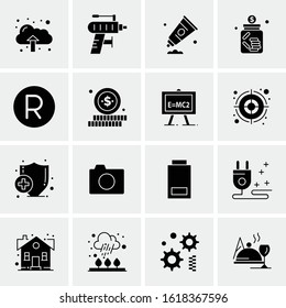 16 Business Universal Icons Vector. Creative Icon Illustration to use in web and Mobile Related project.