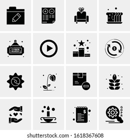 16 Business Universal Icons Vector. Creative Icon Illustration to use in web and Mobile Related project.