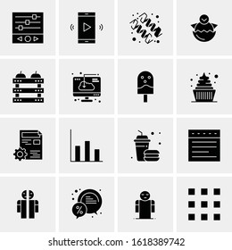 16 Business Universal Icons Vector. Creative Icon Illustration to use in web and Mobile Related project.