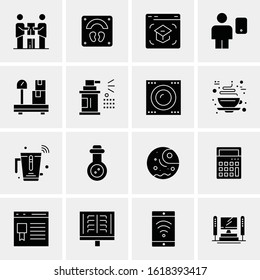 16 Business Universal Icons Vector. Creative Icon Illustration to use in web and Mobile Related project.