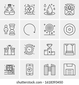 16 Business Universal Icons Vector. Creative Icon Illustration to use in web and Mobile Related project.