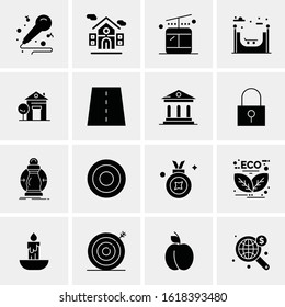 16 Business Universal Icons Vector. Creative Icon Illustration to use in web and Mobile Related project.