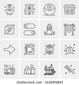 16 Business Universal Icons Vector. Creative Icon Illustration to use in web and Mobile Related project.