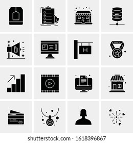 16 Business Universal Icons Vector. Creative Icon Illustration to use in web and Mobile Related project.