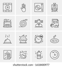 16 Business Universal Icons Vector. Creative Icon Illustration to use in web and Mobile Related project.