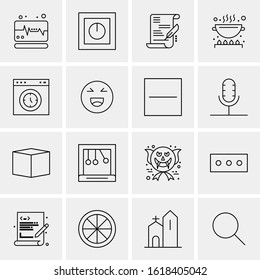 16 Business Universal Icons Vector. Creative Icon Illustration to use in web and Mobile Related project.