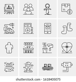 16 Business Universal Icons Vector. Creative Icon Illustration to use in web and Mobile Related project.