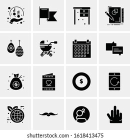 16 Business Universal Icons Vector. Creative Icon Illustration to use in web and Mobile Related project.