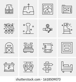 16 Business Universal Icons Vector. Creative Icon Illustration to use in web and Mobile Related project.