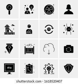 16 Business Universal Icons Vector. Creative Icon Illustration to use in web and Mobile Related project.