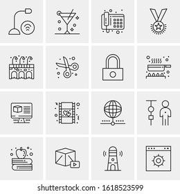 16 Business Universal Icons Vector. Creative Icon Illustration to use in web and Mobile Related project.