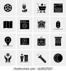 16 Business Universal Icons Vector. Creative Icon Illustration to use in web and Mobile Related project.
