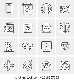 16 Business Universal Icons Vector. Creative Icon Illustration to use in web and Mobile Related project.
