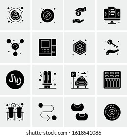 16 Business Universal Icons Vector. Creative Icon Illustration to use in web and Mobile Related project.