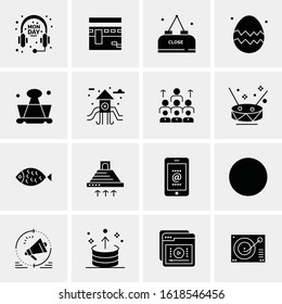 16 Business Universal Icons Vector. Creative Icon Illustration to use in web and Mobile Related project.