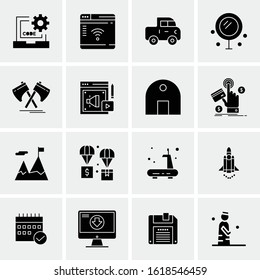 16 Business Universal Icons Vector. Creative Icon Illustration to use in web and Mobile Related project.
