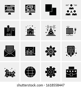 16 Business Universal Icons Vector. Creative Icon Illustration to use in web and Mobile Related project.