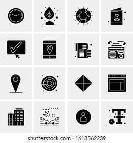 16 Business Universal Icons Vector. Creative Icon Illustration to use in web and Mobile Related project.