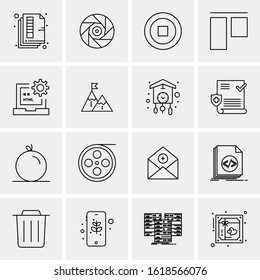 16 Business Universal Icons Vector. Creative Icon Illustration to use in web and Mobile Related project.