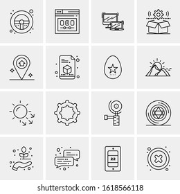 16 Business Universal Icons Vector. Creative Icon Illustration to use in web and Mobile Related project.