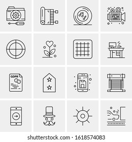 16 Business Universal Icons Vector. Creative Icon Illustration to use in web and Mobile Related project.