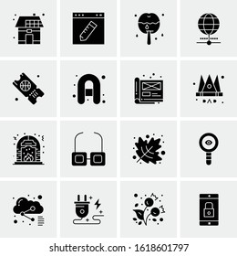 16 Business Universal Icons Vector. Creative Icon Illustration to use in web and Mobile Related project.
