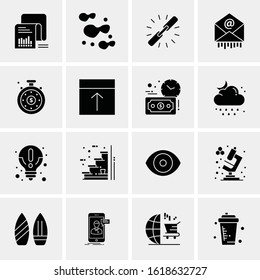 16 Business Universal Icons Vector. Creative Icon Illustration to use in web and Mobile Related project.