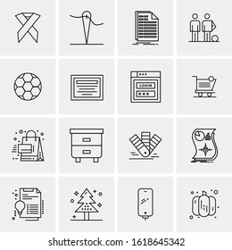 16 Business Universal Icons Vector. Creative Icon Illustration to use in web and Mobile Related project.