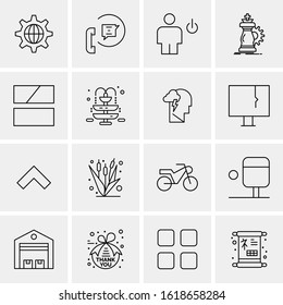 16 Business Universal Icons Vector. Creative Icon Illustration to use in web and Mobile Related project.