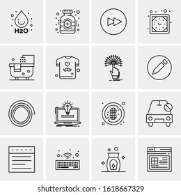 16 Business Universal Icons Vector. Creative Icon Illustration to use in web and Mobile Related project.