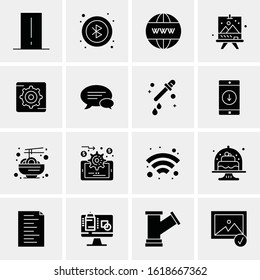 16 Business Universal Icons Vector. Creative Icon Illustration to use in web and Mobile Related project.