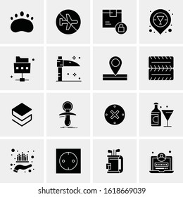 16 Business Universal Icons Vector. Creative Icon Illustration to use in web and Mobile Related project.