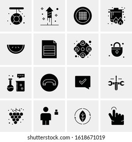 16 Business Universal Icons Vector. Creative Icon Illustration to use in web and Mobile Related project.
