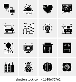 16 Business Universal Icons Vector. Creative Icon Illustration to use in web and Mobile Related project.