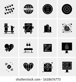 16 Business Universal Icons Vector. Creative Icon Illustration to use in web and Mobile Related project.