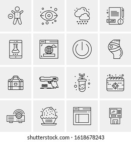 16 Business Universal Icons Vector. Creative Icon Illustration to use in web and Mobile Related project.