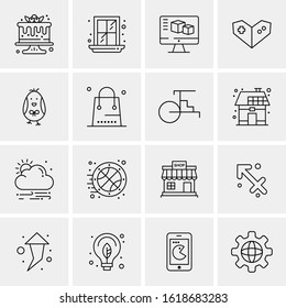 16 Business Universal Icons Vector. Creative Icon Illustration to use in web and Mobile Related project.