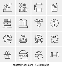 16 Business Universal Icons Vector. Creative Icon Illustration to use in web and Mobile Related project.