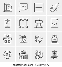 16 Business Universal Icons Vector. Creative Icon Illustration to use in web and Mobile Related project.