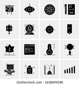 16 Business Universal Icons Vector. Creative Icon Illustration to use in web and Mobile Related project.