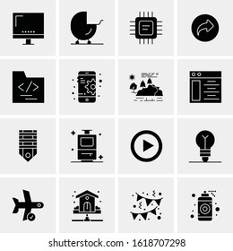 16 Business Universal Icons Vector. Creative Icon Illustration to use in web and Mobile Related project.